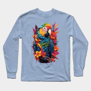 Tropical Parrot Vibes Tee! Long Sleeve T-Shirt